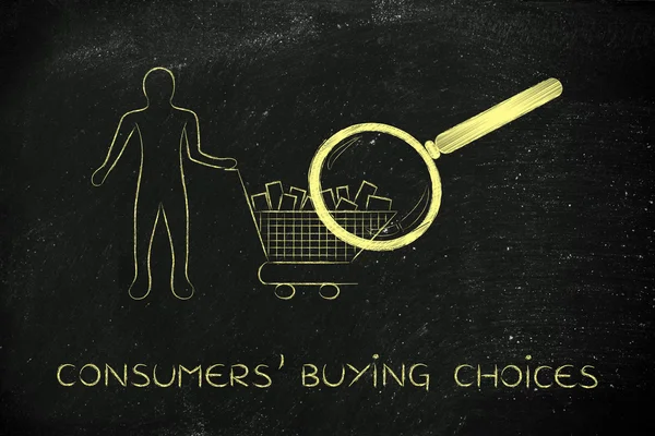 Concept of consumers' buying choices — Stock Photo, Image