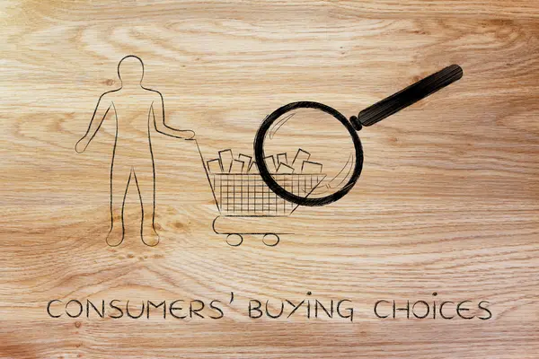 Concept des choix d'achat des consommateurs — Photo