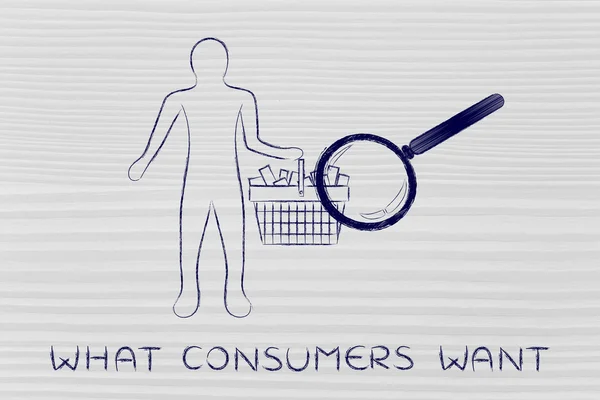 Conceito do que os consumidores querem — Fotografia de Stock