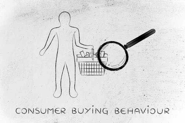Concept de comportement d'achat du consommateur — Photo
