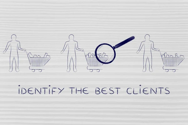 Concept of identify the best clients — Stock Photo, Image