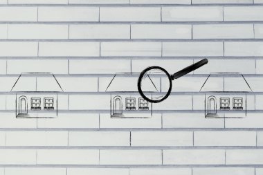 Büyüteç evlerin bir grup analiz