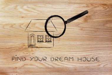 Büyüteç bir ev, analiz bulmak hayalinizdeki evi