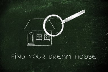 Büyüteç bir ev, analiz bulmak hayalinizdeki evi