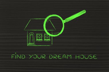 Büyüteç bir ev, analiz bulmak hayalinizdeki evi