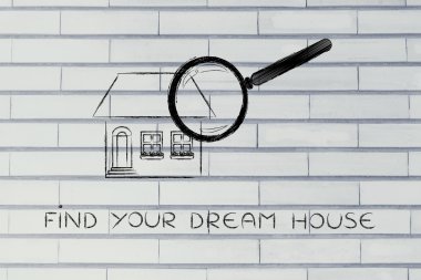 Büyüteç bir ev, analiz bulmak hayalinizdeki evi