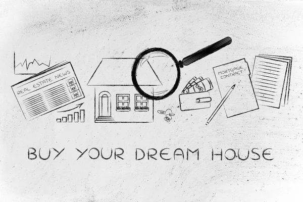Concept of how to buy your dream house — Stock Photo, Image