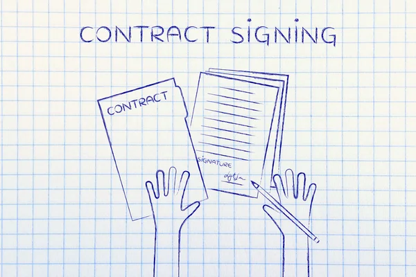 Koncepcja podpisania umowy — Zdjęcie stockowe