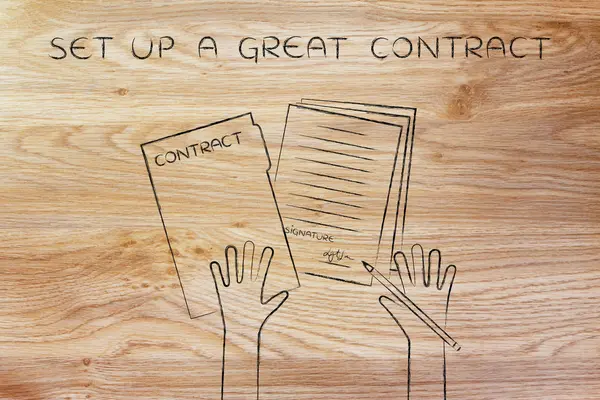 Pojęcia jak założyć wielki kontrakt — Zdjęcie stockowe
