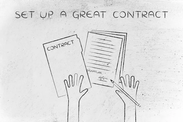 Pojęcia jak założyć wielki kontrakt — Zdjęcie stockowe