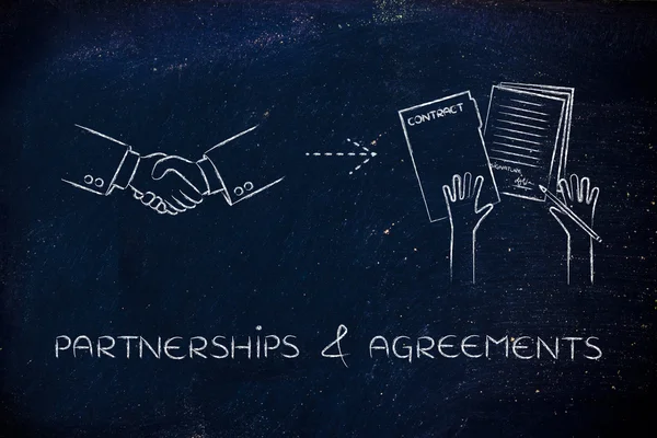Concept of partnerships & agreements — Stock Photo, Image