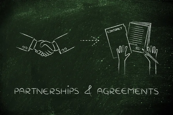 Concept of partnerships & agreements — Stock Photo, Image