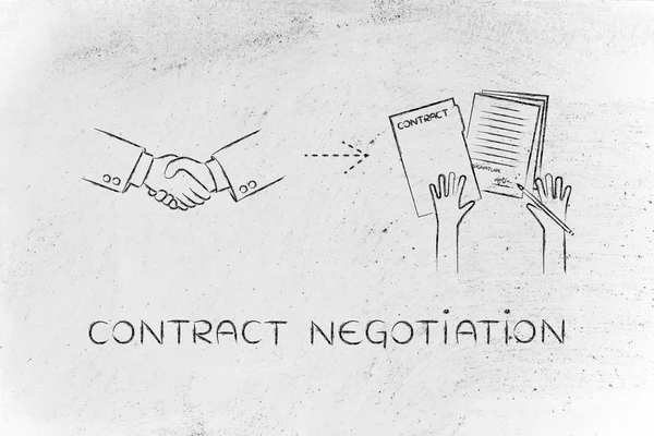 Sözleşme müzakere kavramı — Stok fotoğraf