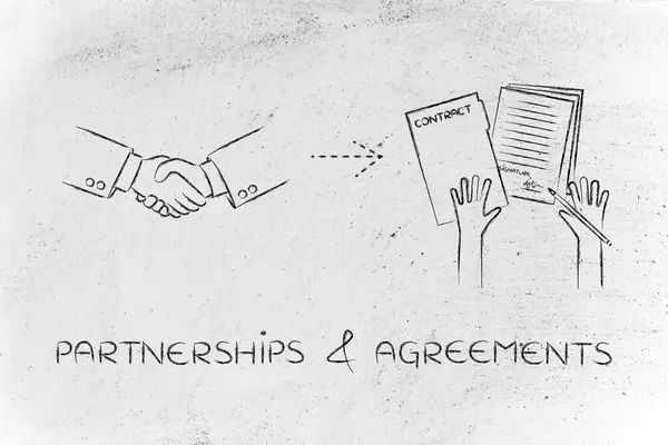 Concept de partenariats & accords — Photo