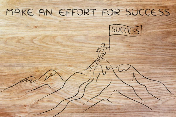 Έννοια της πώς να κάνει μια προσπάθεια για την επιτυχία — Φωτογραφία Αρχείου