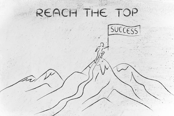 Concepto de cómo llegar a la cima — Foto de Stock