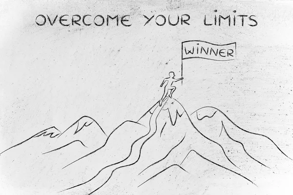 Concepto de cómo superar tus límites —  Fotos de Stock