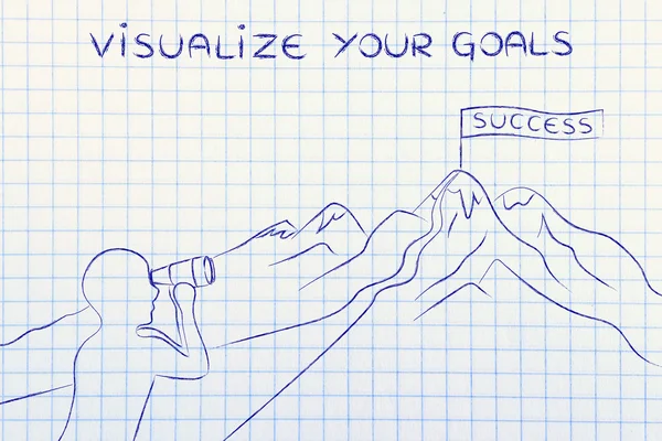 Concept of visualize your goals — Stock Photo, Image