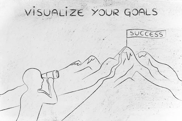 Konzept zur Visualisierung Ihrer Ziele — Stockfoto