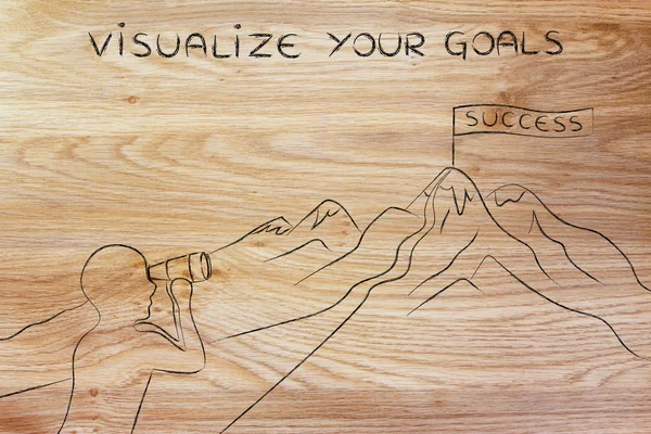 Concept of visualize your goals — Stock Photo, Image