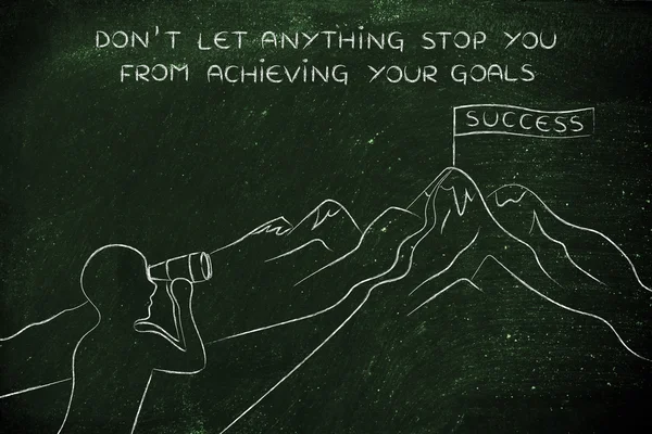 何かがあなたの目標を達成するのを止めさせないという概念 — ストック写真