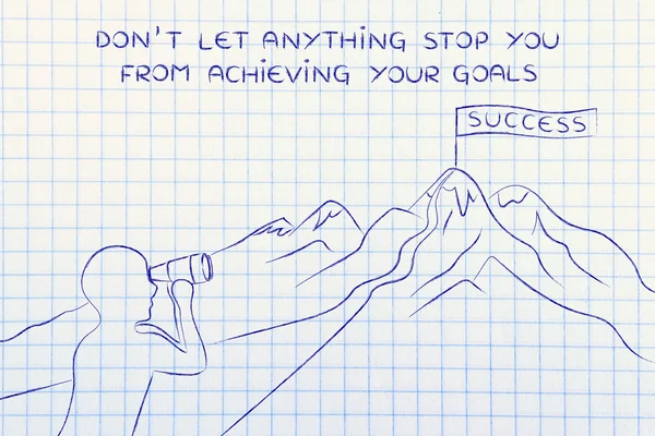 Concept of don 't let anything stop you from achieving your goals — стоковое фото