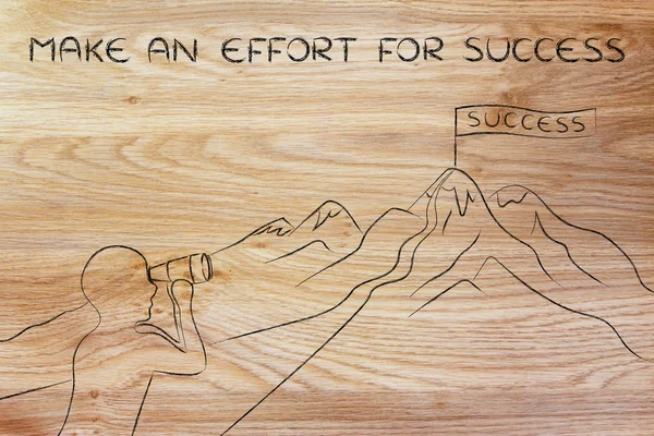 Έννοια της πώς να κάνει μια προσπάθεια για την επιτυχία — Φωτογραφία Αρχείου
