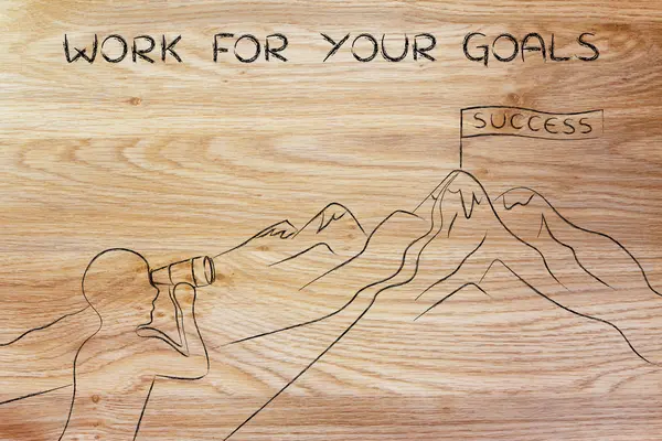 Concept of work for your goals — Stock Photo, Image
