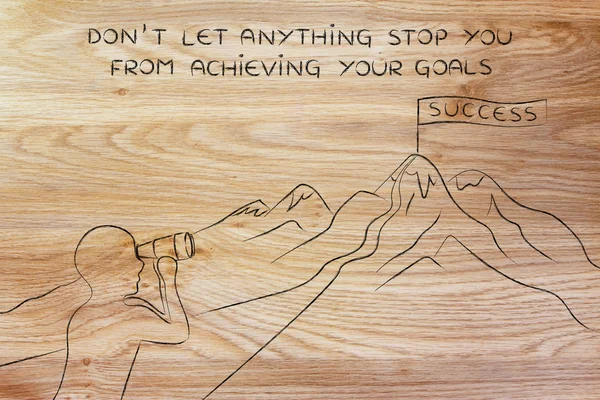 Concept of don't let anything stop you from achieving your goals — Stock Photo, Image