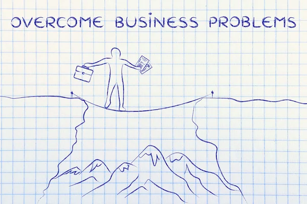 Concetto di superare i problemi di business — Foto Stock