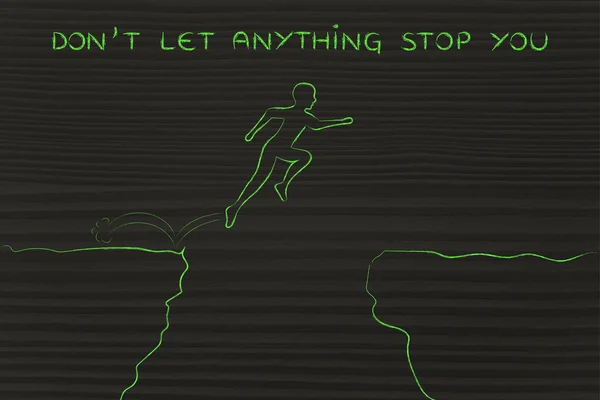 Concept of don 't let anything stop you — стоковое фото