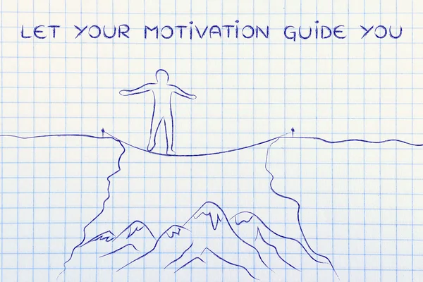 Let your motivation guide you illustration — Stock Photo, Image
