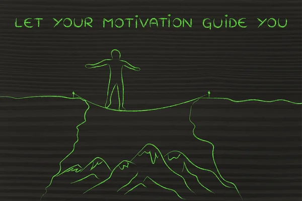 Låt din motivation som styr du illustration — Stockfoto