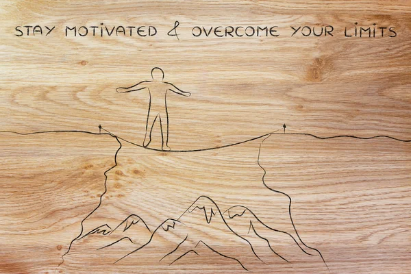 Concept of stay motivated & overcome your limits — Stock Photo, Image