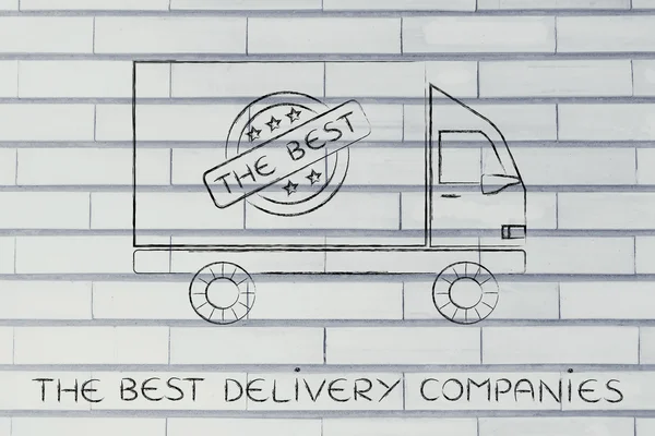 Concept of The best delivery companies — Stock Photo, Image