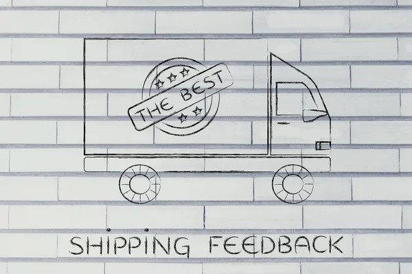 Concept of shipping feedback — Stock Photo, Image