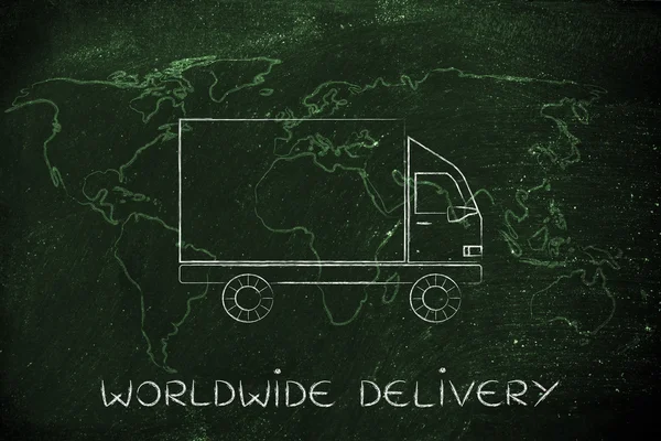 Concetto di consegna a livello mondiale — Foto Stock
