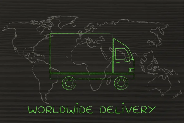 Konsep pengiriman seluruh dunia — Stok Foto