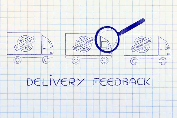 Concept of delivery feedback — Stock Photo, Image