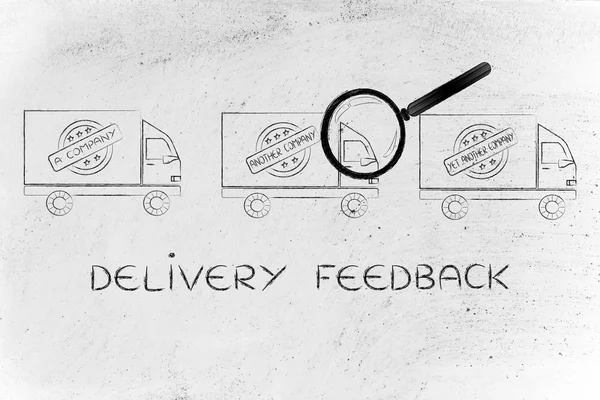 Conceito de feedback de entrega — Fotografia de Stock
