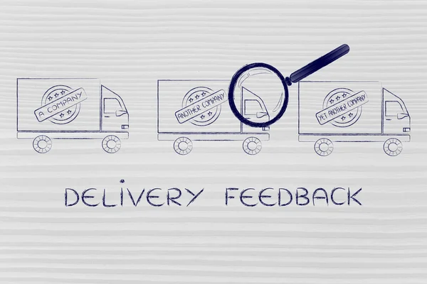 Conceito de feedback de entrega — Fotografia de Stock