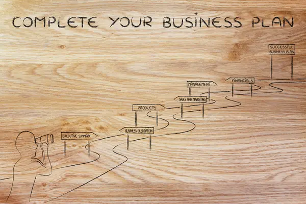Concepto de completar su plan de negocio —  Fotos de Stock