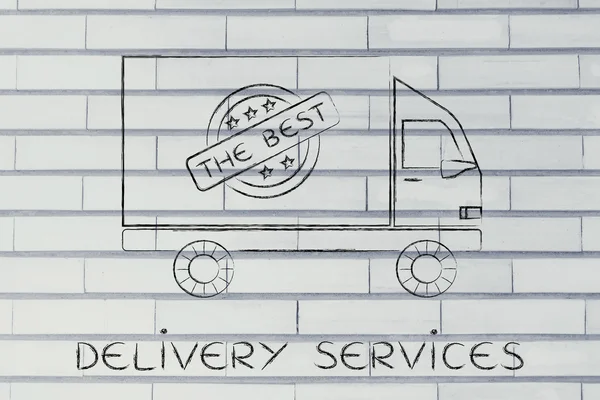 Conceito de serviços de entrega — Fotografia de Stock