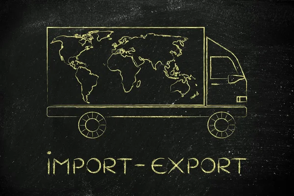 Conceito de importação-exportação — Fotografia de Stock