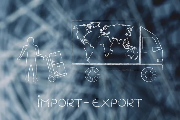 Conceito de importação-exportação — Fotografia de Stock