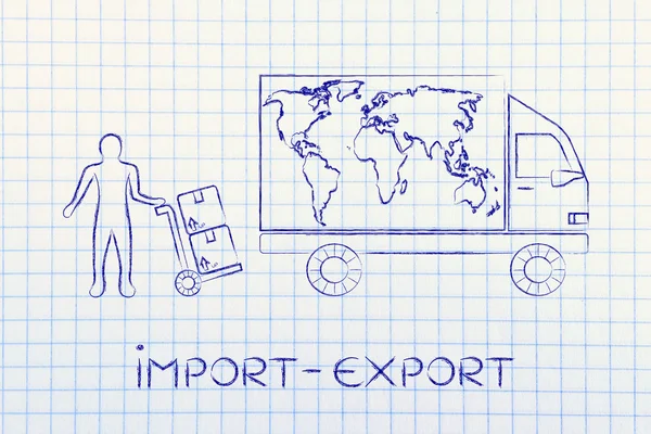 Koncepcja import-eksport — Zdjęcie stockowe