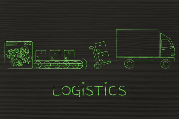 Concetto di logistica aziendale — Foto Stock