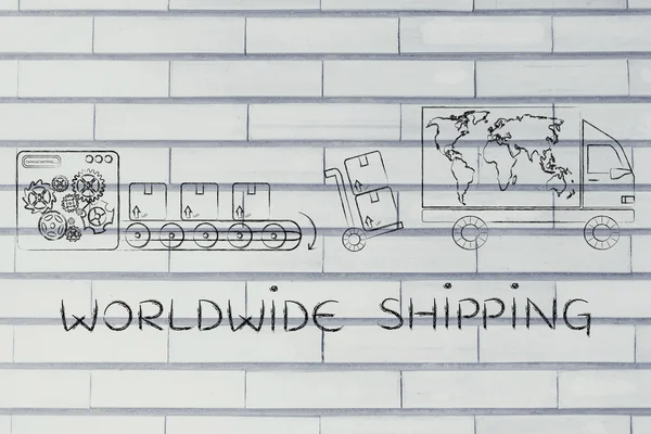 Concept of worldwide shipping — Stock Photo, Image