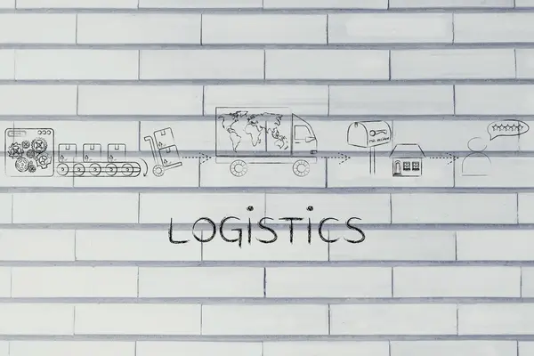Conceito de logística de negócios — Fotografia de Stock