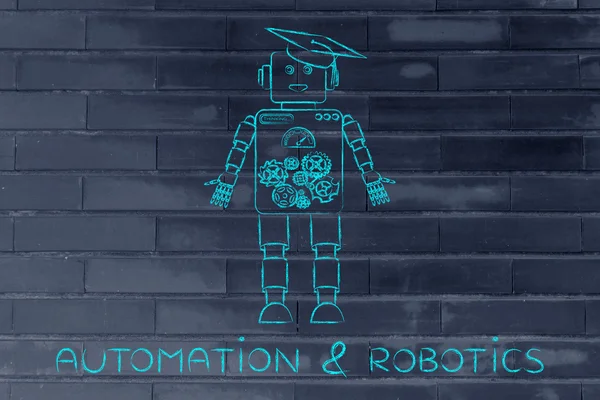 Concepto de automatización y robótica — Foto de Stock